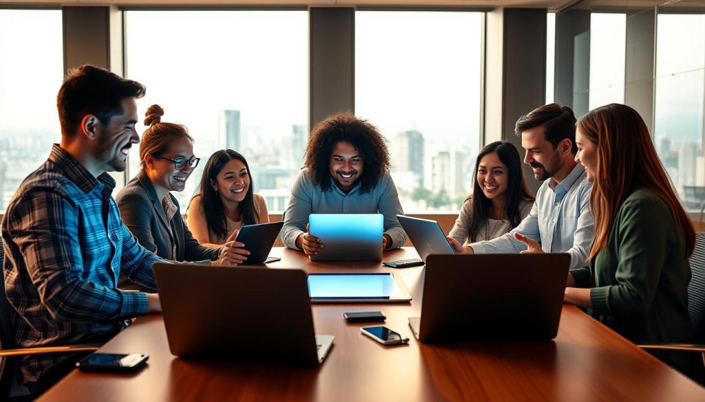 trabalho em equipe virtual